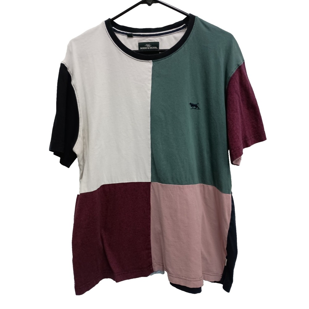Rodd‎ & Gunn Harlequin T-Shirt Mens Medium Multi Sports Fit Short Sleeve Casual